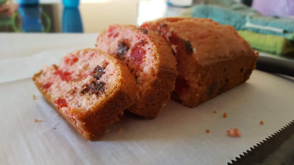 mini cherry chocolate chip bread