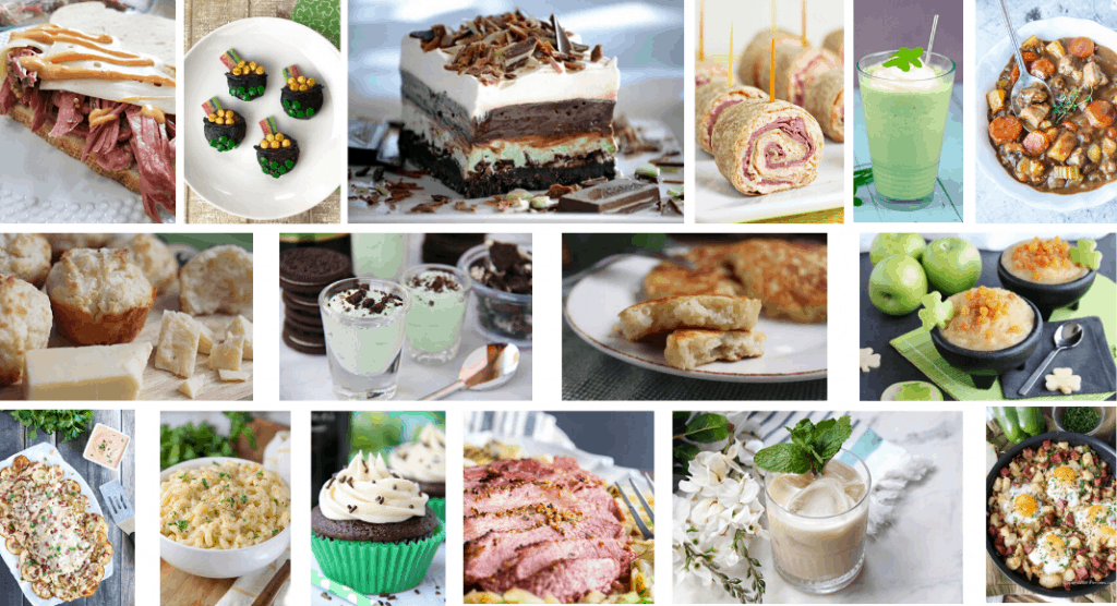 St. Patrick's Day food collage